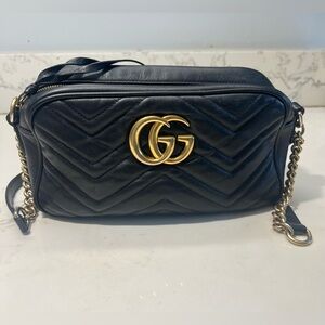Gucci Matelasse Leather GG Marmont Small Camera Bag